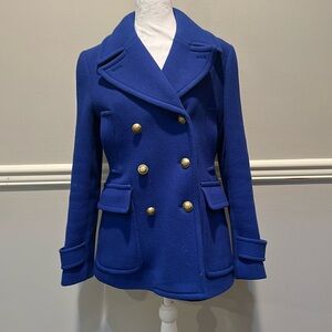Women’s J. Crew Royal Blue Peacoat Size 8